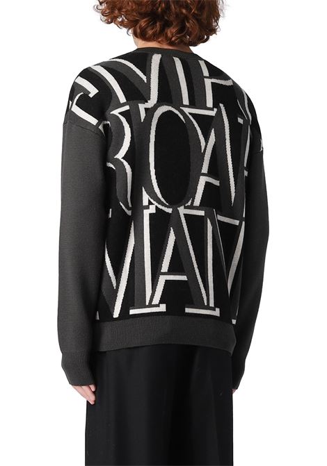 Large contrasting logo sweater EMPORIO ARMANI | sweaters | 6L1MXW 1MCPZF535